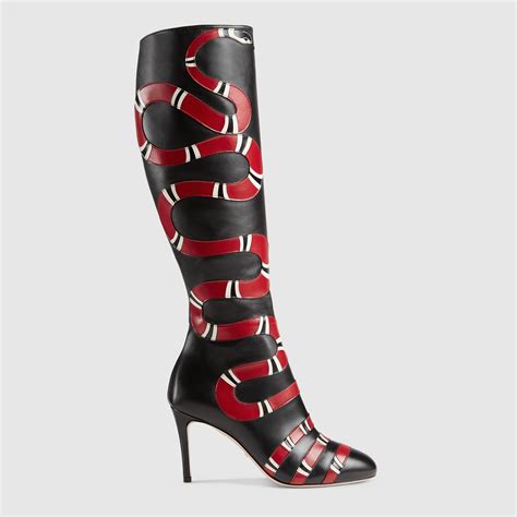 gucci high knee boots|Gucci snakeskin boots.